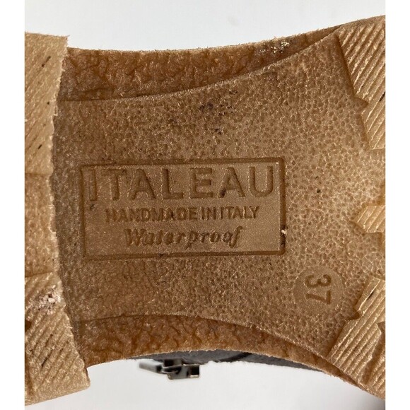 ITALEAU Waterproof Foliana Booties Gray Suede Ankle Boots Womens EUR 37 6.5 - Picture 11 of 11